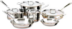 All-Clad 10-Piece Copper Core 5-Ply Stainless Steel Cookware Set